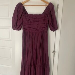 Plum Abercrombie & Fitch Midi Dress